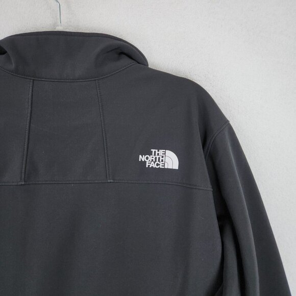 The North Face Jacket Mens Medium Black Apex Barrier Soft Shell IU Health Casual - Picture 15 of 16